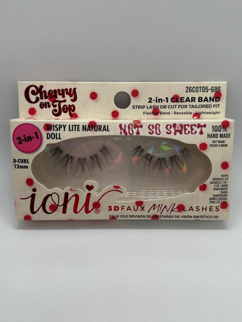 IONI Cherry on Top Not So Sweet 3D Faux Mink Lashes Wispy Lite Natural Doll